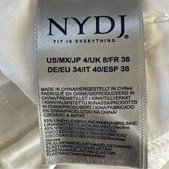 NYDJ Women's Trouser Pants in Stretch Linen - Size 4 - Picture 12 of 15